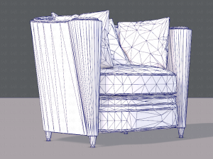 armchair low and hi 3D Model