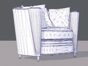armchair low and hi 3D Model