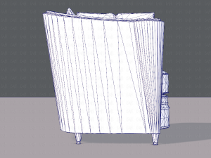 armchair low and hi 3D Model