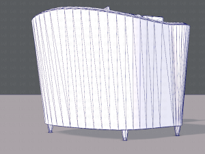armchair low and hi 3D Model