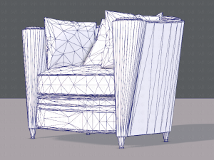 armchair low and hi 3D Model