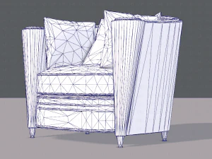 armchair low and hi 3D Model