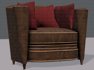 armchair low and hi 3D Model