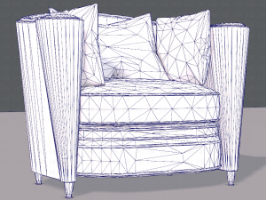 armchair low and hi 3D Model