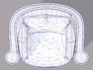armchair low and hi 3D Model