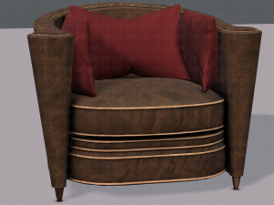 armchair low and hi 3D Model