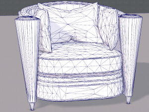 armchair low and hi 3D Model