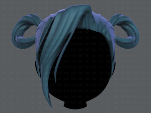 3d hair style for girl v73 3D Model