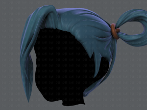 3d hair style for girl v73 3D Model