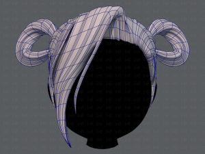 3d hair style for girl v73 3D Model