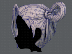 3d hair style for girl v73 3D Model