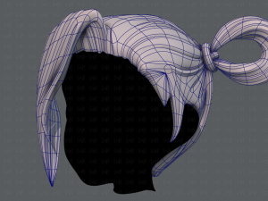 3d hair style for girl v73 3D Model