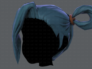 3d hair style for girl v73 3D Model
