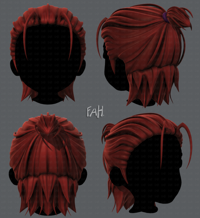 3d hair style for boy v61 3D 模型 .c4d .max .obj .3ds .fbx .stl .blend 