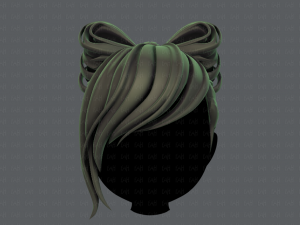 3d hair style for girl v74 3D 모델