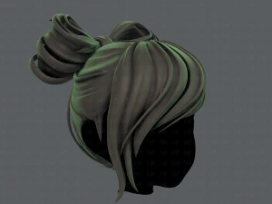 3d hair style for girl v74 3D Model