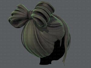 3d hair style for girl v74 3D 모델