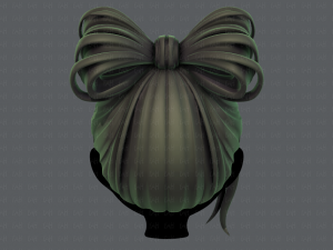 3d hair style for girl v74 3D 모델