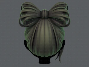 3d hair style for girl v74 3D Model