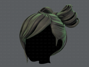 3d hair style for girl v74 3D 모델
