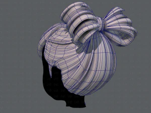3d hair style for girl v74 3D Model