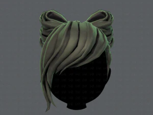 3d hair style for girl v74 3D Model