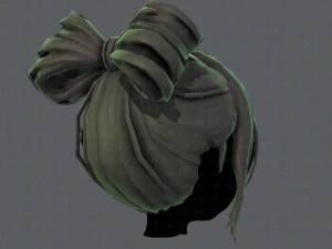 3d hair style for girl v74 3D Model