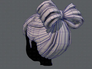 3d hair style for girl v74 3D Model