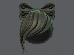 3d hair style for girl v74 3D Model