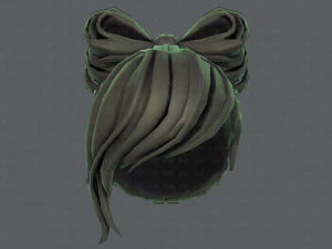 3d hair style for girl v74 3D Model