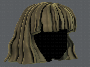 3d hair style for girl v75 Modello 3D