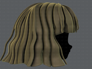 3d hair style for girl v75 Modello 3D