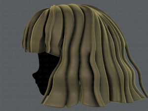 3d hair style for girl v75 Modello 3D