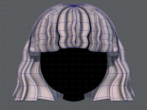 3d hair style for girl v75 Modello 3D