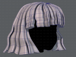 3d hair style for girl v75 Modello 3D