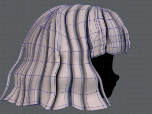 3d hair style for girl v75 Modello 3D