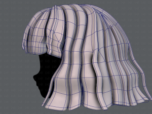 3d hair style for girl v75 Modello 3D