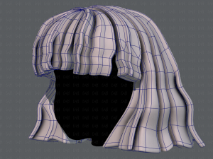 3d hair style for girl v75 Modello 3D
