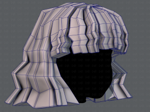 3d hair style for girl v75 Modello 3D