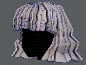 3d hair style for girl v75 Modello 3D