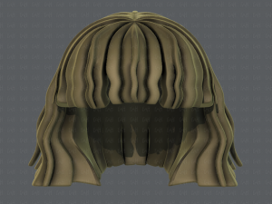 3d hair style for girl v75 Modello 3D