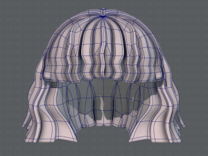 3d hair style for girl v75 Modello 3D