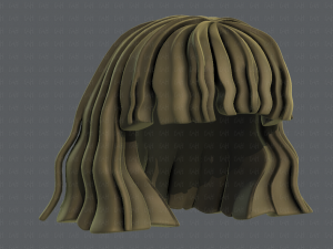 3d hair style for girl v75 Modello 3D