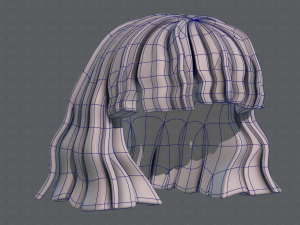 3d hair style for girl v75 Modello 3D