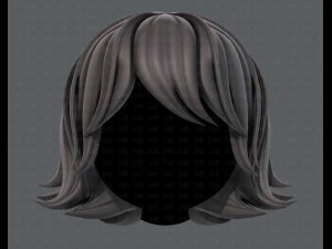 3d hair style for girl v76 3D Model
