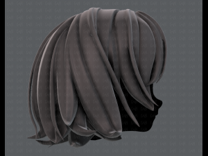 3d hair style for girl v76 Model 3D