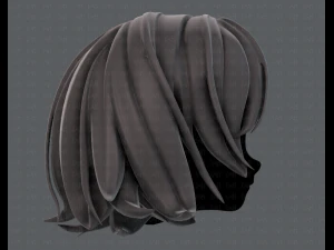 3d hair style for girl v76 3D Model