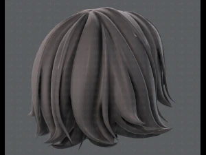 3d hair style for girl v76 3D Model
