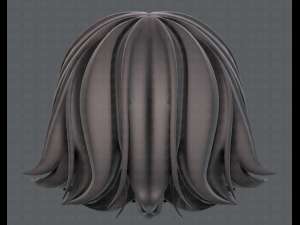3d hair style for girl v76 Model 3D