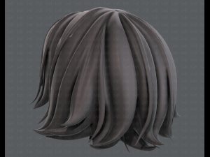 3d hair style for girl v76 Model 3D